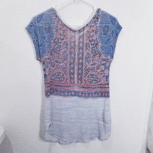 Lucky Brand Tops - Lucky Brand size M top, washed look blue and grey Lucky Brand Tops - Lucky Brand size M top, washed look blue and grey